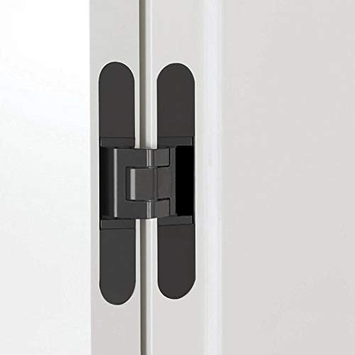 Invisible Hinge Concealed Door Hinges Heavy Duty Hidden Hinge up to 176 Pound Doors 3-D Adjustable 7 inch Black - 2 Pack