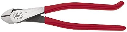 Klein Tools D201-7CSTA Linesman Pliers, Side Cutters with Spring Loaded Action & D248-9ST Ironworker's Diagonal Cutting Pliers with High Leverage Design, 9-Inch