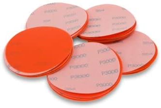 Red Label Abrasives 6 Inch 3000 Grit High Performance Hook and Loop Wet/Dry Auto Body Film Sanding Discs, 50 Pack