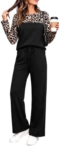 WIHOLL Two Piece Sets for Women Fall Outfits Casual Matching Lounge Sets