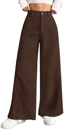 PRETTYGARDEN Women's High Waisted Corduroy Pants Casual
