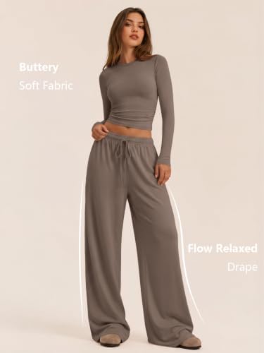 Trendy Queen Women's 2 Piece 2026 Fall Fashion Lounge Set with Pockets