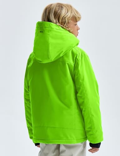 GEMYSE Boy's Waterproof Ski Snow Jacket Fleece Kids Winter Coat with Hood
