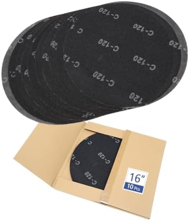 HUAALIUCHE 16" Sanding Screen Discs - 120 Grit Silicon Carbide Mesh Sanding Disc for Hardwood Floors - Heavy Duty Floor Buffer Pads, 10 Pack - Durable & Efficient Sanding
