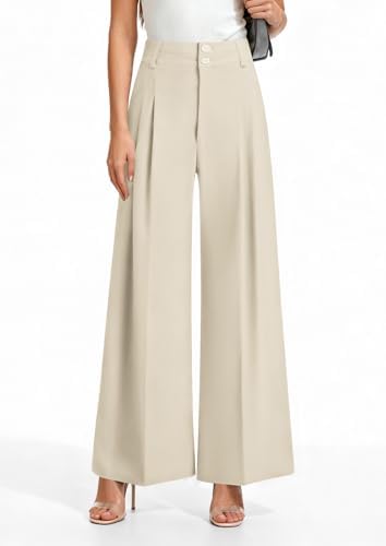 PRETTYGARDEN Women's High Waisted Wide Leg Dress Pants
