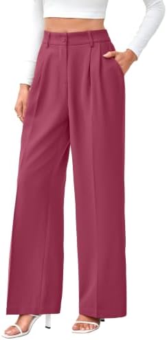 FUNYYZO Wide Leg Dress Pants for Women Work Slacks Business Casual Outfits