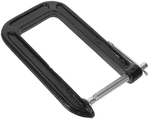 Uonlytech 3-inch C-clamp Cast Steel Tabletop Mounting Clamp Universal Workholding Device for Woodworking and Metalworking with 180mm Jaw Depth