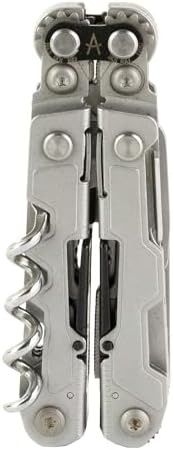 SOG PowerLitre Mini Utility Multi-Tool w/ 19 Lightweight Tools, Compact 5 Inch Long Utility Tool with Knife, Screwdriver, Hex Bit Holder, Stone Wash