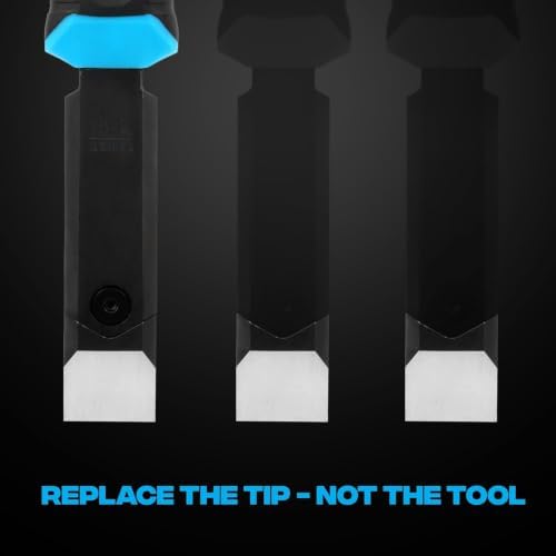 OX Pro 1" Replaceable Tip Wood Chisel with Sheath - Full Tang, Extra Tips