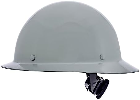 MSA Skullgard Full-Brim Hard Hat with Suspension - Non-Slotted Cap, Made of Phenolic Resin, Radiant Heat Loads up to 350F, Standard Size Hard Hat | Fas-Trac III Ratchet Suspension