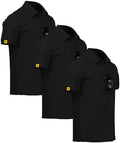 ZITY 3 Pack Mens Golf Polo Shirts Short Sleeve Business Casual T-Shirts