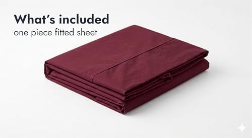 JS Sanders V Berth Boat Sheet 1 Pcs 600 TC Egyptian Cotton, Wine