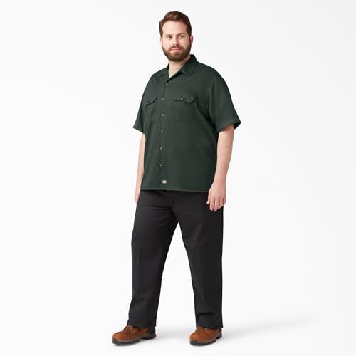 Dickies Men’s Short Sleeve Work Shirt – Durable Twill Button Down Shirts for Men, Lightweight Uniform for Daily Wear