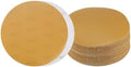 50pcs No Hole Sanding Discs- [ 8 Inch 400 Grit ] Round Hook and Loop Grip Sanding Pads Sheet Sandpaper for Automotive Woodworking Metal Polishing Use| Gold, Aluminum Oxide