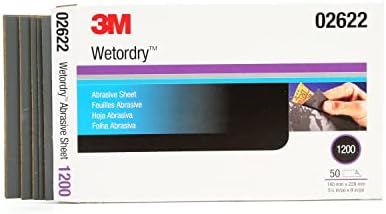 3M Wetordry Abrasive Sheet, 434Q, 02622, 1200+ Grade, 5 1/2 in x 9 in