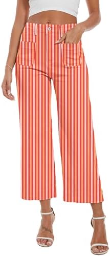 Wide Leg Jeans for Women Trendy High Waisted Flare Jeans Cropped Pants Stretchy Baggy
