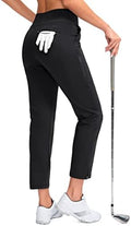 YYV Women's Golf Pants High Waist Stretch Ankle Pants with Pockets