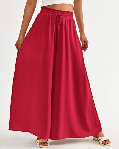 BTFBM Wide Leg Flowy Palazzo Pants for Women