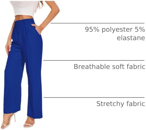 FUNYYZO Wide Leg Dress Pants for Women Work Slacks Business Casual Outfits