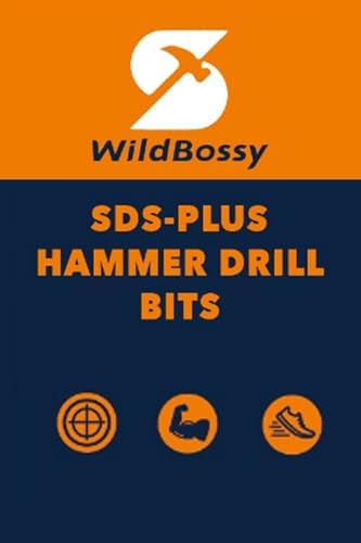 SDS Plus Bits (1-1/8"*12")-2PCS Rotary Hammer Drill Bits Set Cross Carbide Tips for Concrete, Brick, Cement Walls, Stone, Brick