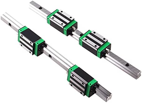 Linear Guide Rail 2 X HGR 15-1000mm Linear Slide Rail + 4 X Bearing Blocks Linear Guideway Rail for DIY CNC Routers Lathes Mills
