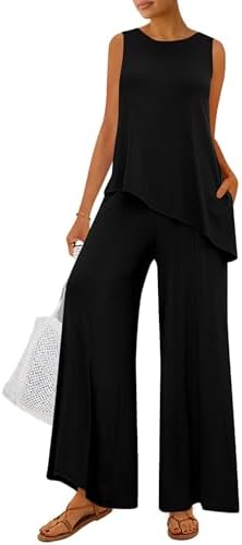 PRETTYGARDEN Women's Summer 2 Piece Matching Lounge Sets
