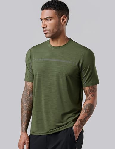 Liberty Imports 5 Pack Men's Active Quick Dry Crew Neck T Shirts