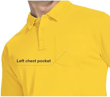 ZITY 5 Pack Polo Shirts for Men with Pocket Dry Quickly Short Sleeve Athletic Outdoor Work Collared Shirts