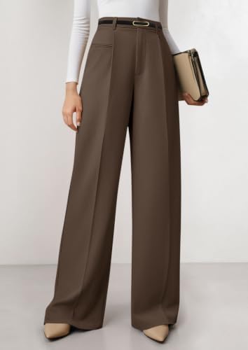PRETTYGARDEN Women's Tailored Wide Leg Work Dress Pants