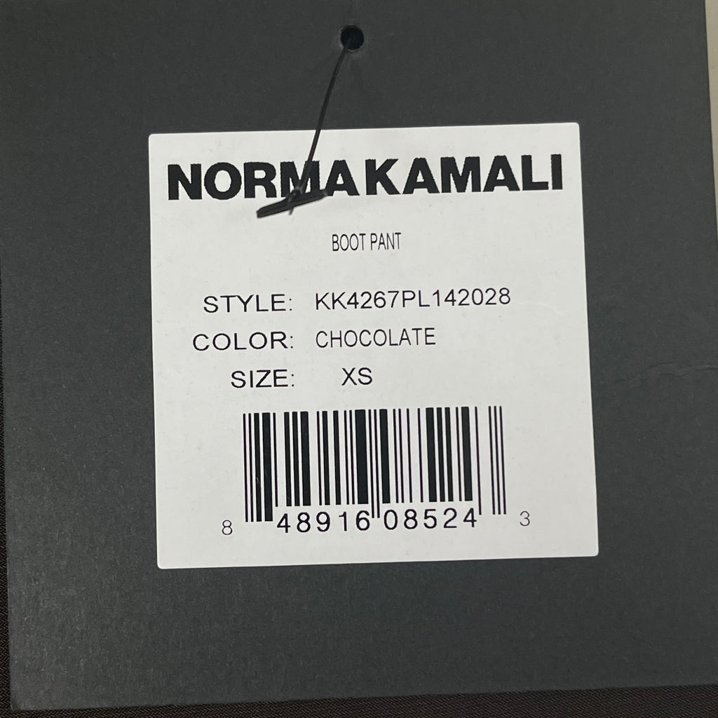 NORMA KAMALI Lightweight Slinky Jersey Fabric Boot Pant Women's Sz XS Chocolate