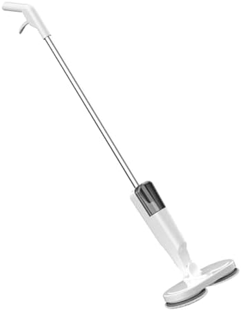 Electric Mop Lightweight Cordless Electric Mop with Water Sprayer, Rechargeable for Hardwood Tile Marble Floors (White)