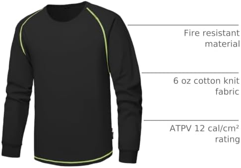 FR Shirts for Men, 6oz Hi Vis Flame Resistant Welding Shirt