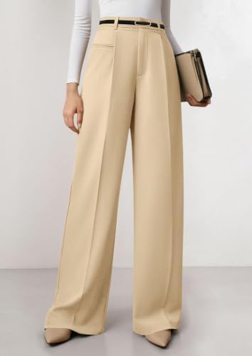 PRETTYGARDEN Women's Tailored Wide Leg Work Dress Pants