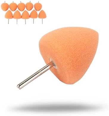 Maxshine 10 Pieces MN01 Mini Polisher and Accessories - 3x3cm (1.18”x1.18”) Orange Polishing Pads, Precision Buffing & Polishing for Tight Spaces, Ideal for Professional Car Detailing