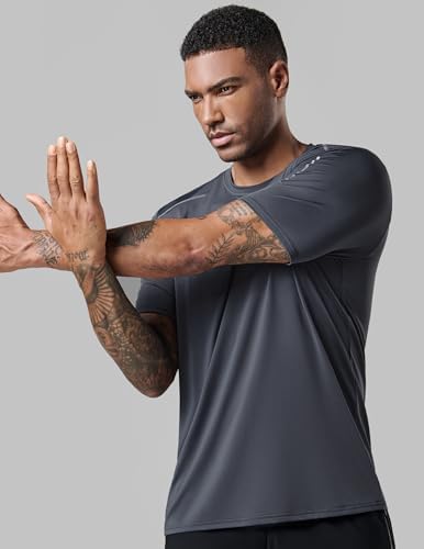 Liberty Imports 5 Pack Men's Active Quick Dry Crew Neck T Shirts