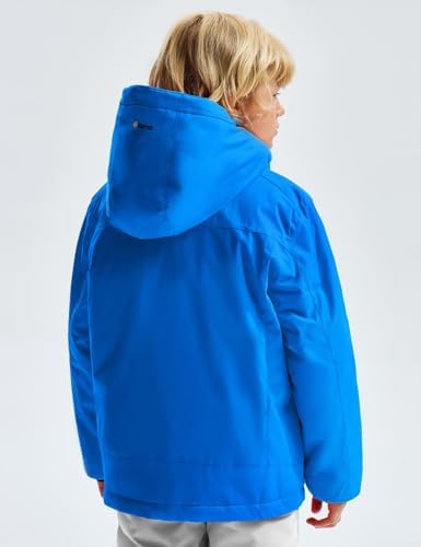 GEMYSE Boy's Waterproof Ski Snow Jacket Fleece Kids Winter Coat with Hood