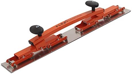 Hand-held flexible sanding board, block Flexisander for sanding curved surfaces with fastening system; vehicle body repairers, shipbuilders, composite and woodworking, cars (33 x 4.5 inches)