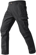 Mens Cargo Work Pants Durable Ripstop Tactical Pants with 7 Pockets Outdoor Water Resistant Hiking Woking Construction Pants