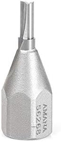 Amana Tool 56268 Carbide Tipped Mortising Screw Cutter 1/8 + .015 Dia x 3/8 Inch Cut Height x 1/4-28 Thread