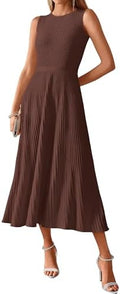 BTFBM Women Midi Bodycon Tank Dress