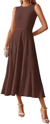 BTFBM Women Midi Bodycon Tank Dress