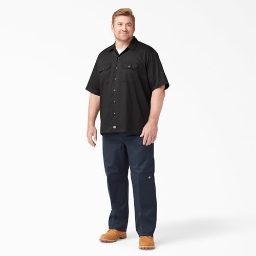Dickies Men’s Short Sleeve Work Shirt – Durable Twill Button Down Shirts for Men, Lightweight Uniform for Daily Wear