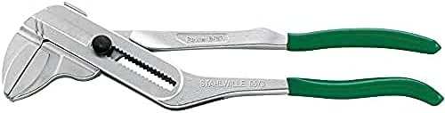 Stahlwille 65735300 PowerGrip Pliers Wrench, Box Joint, Fast Adjustment, Length 300mm, Max Jaw Opening 60mm, Chrome Plated Head, Dip-Coated Handle with Sure-Grip Surface, Made in Germany