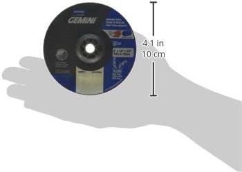Norton Gemini Depressed Center Abrasive Wheel, Type 27, Aluminum Oxide, 3/8" Arbor, 4" Diameter x 1/8" Thickness (Pack of 25)
