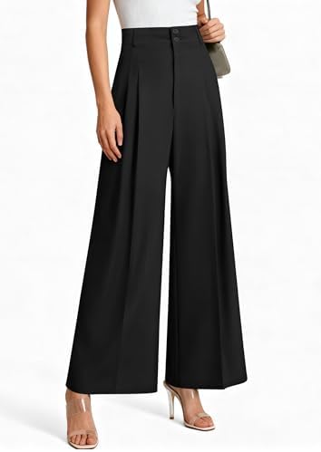 PRETTYGARDEN Women's High Waisted Wide Leg Dress Pants