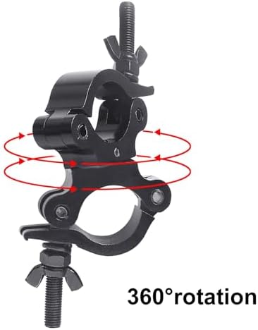 Stage Light Clamps, Lighting Truss Swivel Coupler Clamps for Dj light, 40mm-52mm Dual Swivel Tube Clamp, Type-O Clamp Used for Par Light, Spotlight and Moving Head(Black)