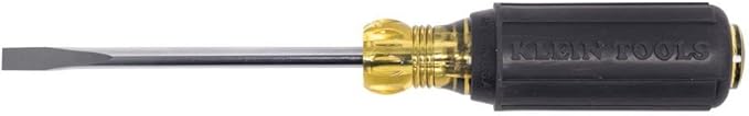Klein Tools 605-4 1/4-Inch Cabinet Tip Screwdriver Heavy Duty 4-Inch Round Shank, Made in USA (Pack of 2)