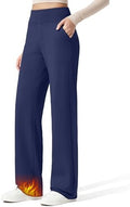 G4Free EverGoing Fleece Lined Wide Leg Pants for Women Dressy Work Casual