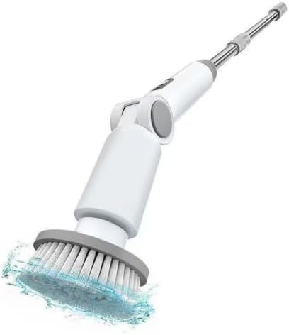 Wireless Electric Spin Scrubber Adjustable Handle Waterproof Cleaning Brush