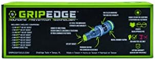 GRIPEDGE HEX Bit Socket Set | 8-PC - 1/4'' Drive Short Metric RPT Hex Driver Set | Sizes 1.5MM - 7MM | Made With S2 Steel | Includes Premium Aluminum Storage Rail |